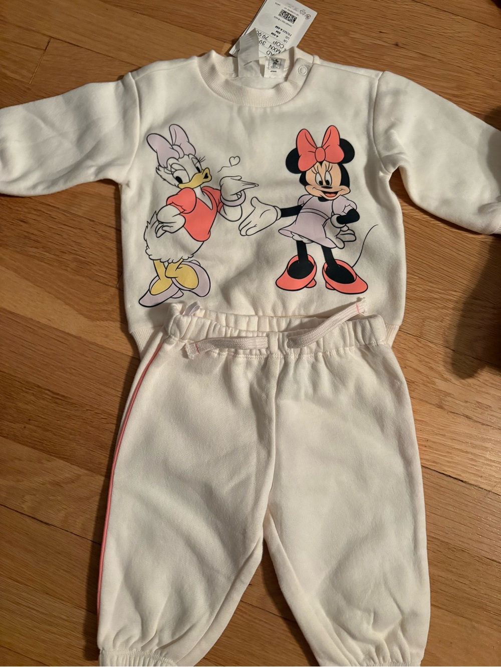 H&M Cream and Pink Disney Minnie & Daisy Pajama Set